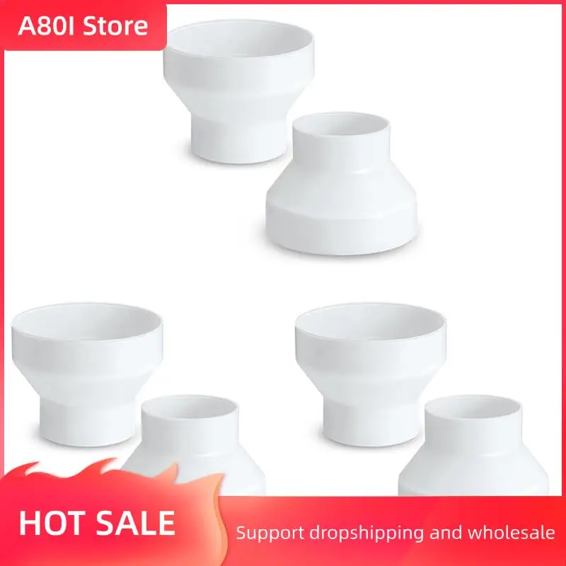 

A80I 6 Pcs 6 To 4 Inch Duct Reducer Increaser ABS Air Duct Adapter Duct Fan Or Dryer Vent Adapter HAVC Pipe Connector, White
