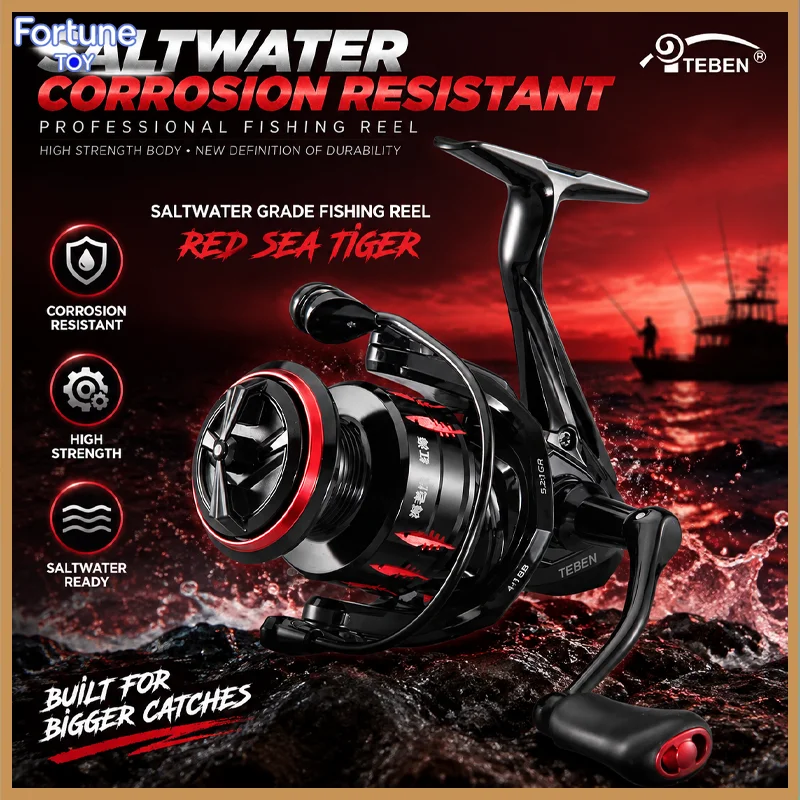 Developing Tank Reel - TEBEN シーティガー レッドシースピニングリール 耐塩水性 スムーズなロングキャスト メタル製フィッシングリール