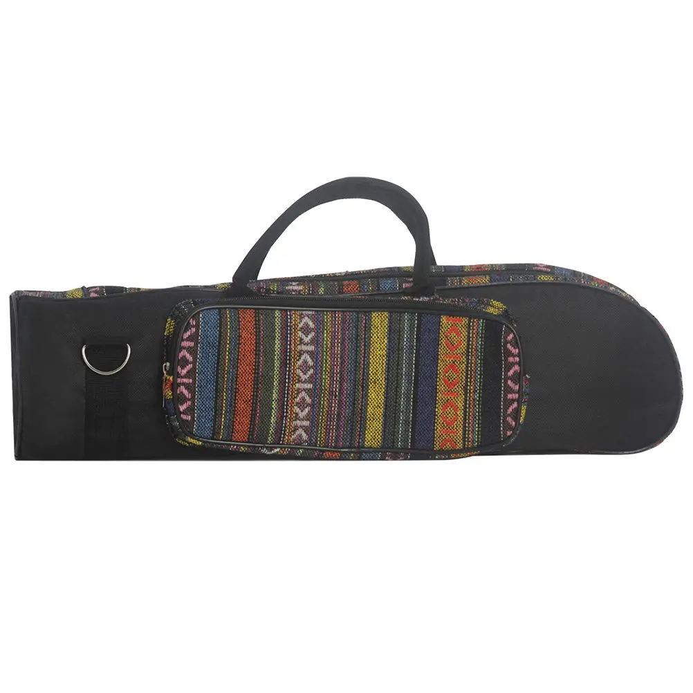 Trumpet Bag Portable Ethnic Style Handheld Gig Bag Side Storage for Accessories Multi-Function Three-Key Trumpet Carrying Case
