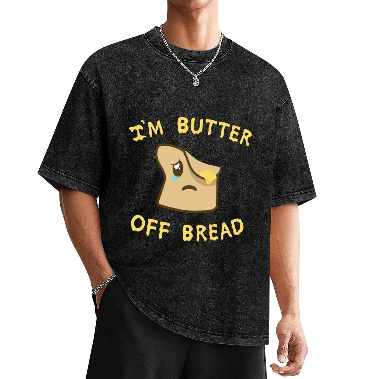 Ich bin Butter weg Brot traurig Brioche T-Shirt schnell trocknende Hemden Grafik T-Shirt Jungen weiß erhabene Herren schlichte T-Shirts