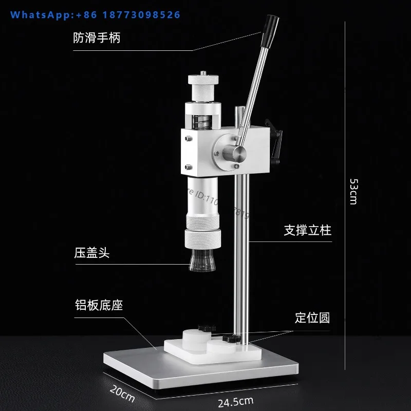 Manual locking and capping machine, tying machine