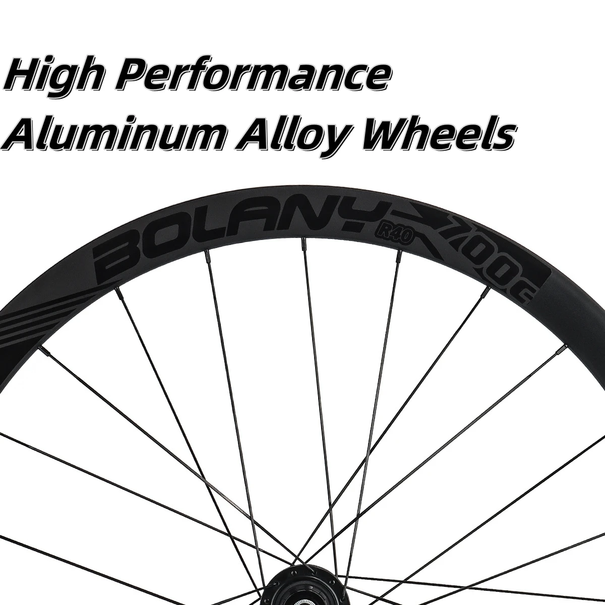 Gravel Road Bicycle Wheelset Bolany 700C Bucket Axle Disc Brake Wheel Set 40 Frames High 120 Sound Aluminum Alloy Wheelset