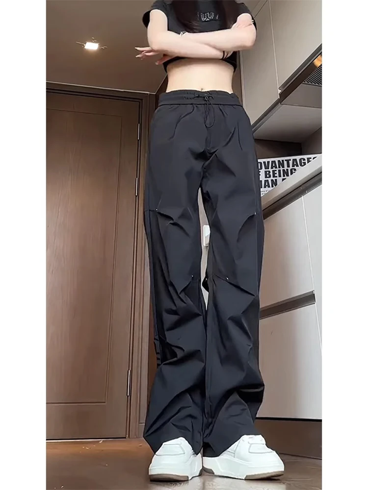 

Мужские летние тонкие повседневные брюки из американского шелка Sle Qui Dry Ice Silk с высокой талией, удлиненной длины, универсальные, удобные, прямые...