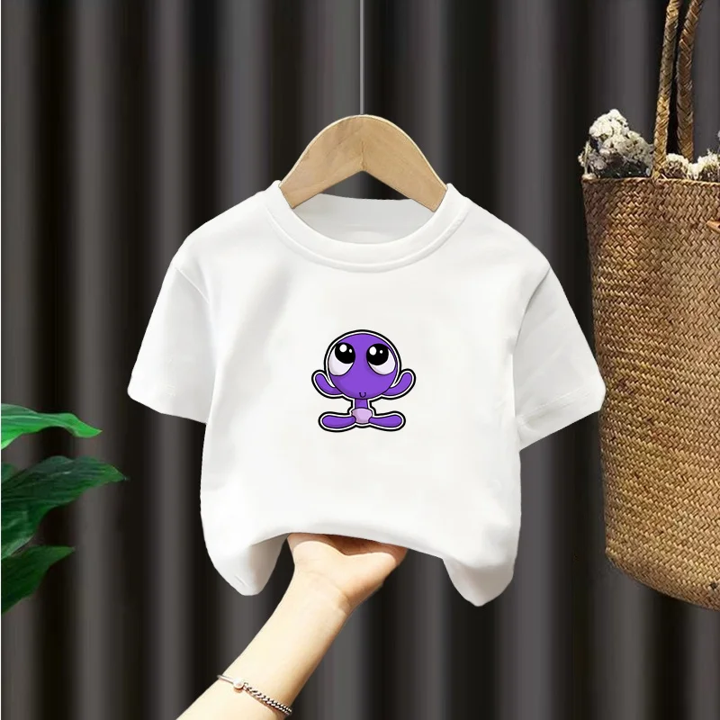 Cartoon animation loose children's clothing European and American children's tops popular children's short-sleeved T-shirts image 3