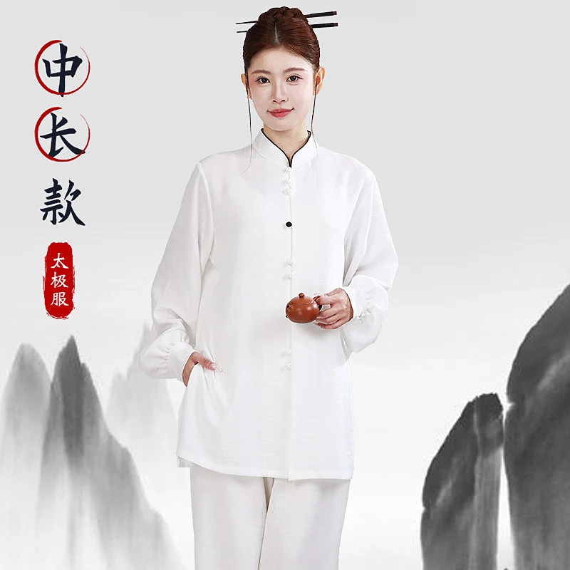 Premium High-End Unisex Tai Chi Practice Uniform Summer 2026 New Breathable Linen-Blend Flowy for Practice & Performance