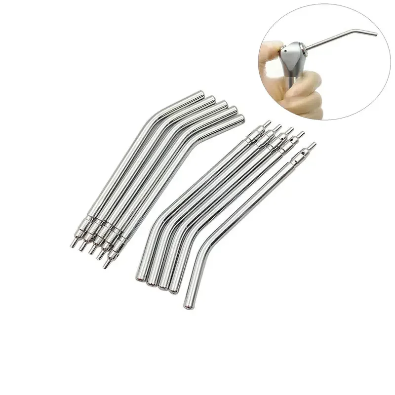 

5 шт., стоматологические трехходовые насадки для шприцев, насадки из нержавеющей стали, головка шприца для воды и воздуха для трехходового пистолета