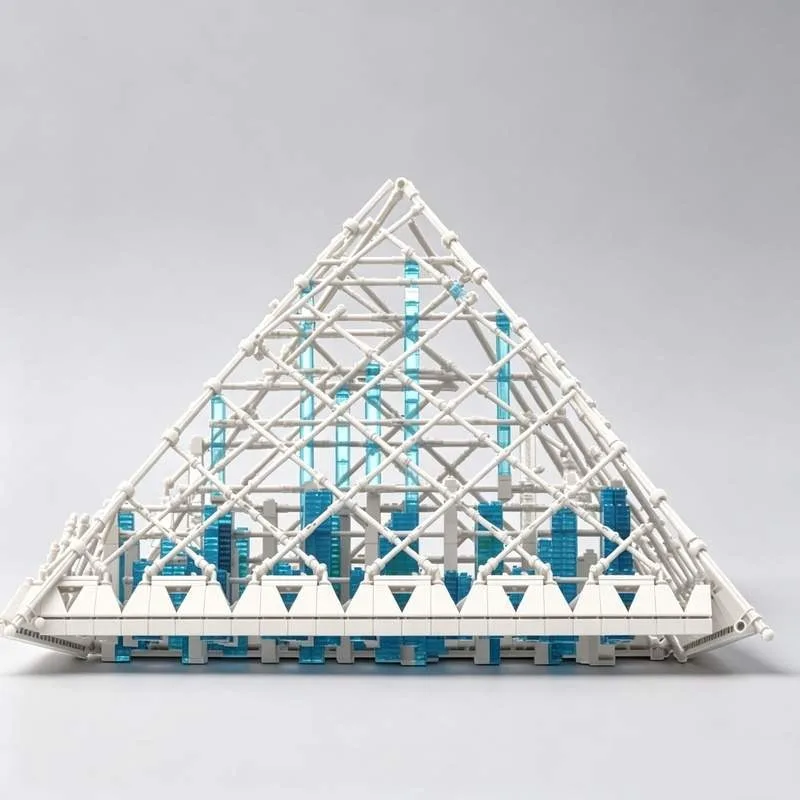 3706PCS Giant Urban Pyramid MOC Architecture Model Custom DIY Creative Assembly Educational Building Blocks Collectible Present