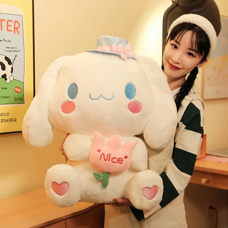 Kawaii Cinnamoroll Knuffel Sanrio Gevulde Pop voor Kinderen Verjaardag Kerstcadeau Zacht Slaapkussen Schattige Pop voor Meisjes Groothandel