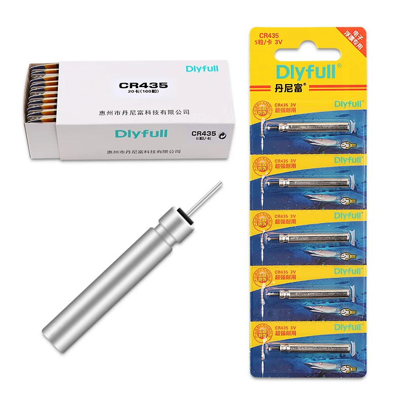 100 قطعة أدوات الصيد الكهربائية تعويم DLY ZH CR311 CR316 CR322 CR425 CR435 مضيئة ليثيوم دبوس العوامة معالجة أدوات اكسسوارات