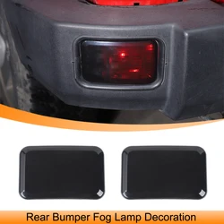 for Jeep Wrangler JK 2007-2017 Car Rear Bumper Fog Light Lamp Decoration Cover Trim Stcikers Exterior Accessories Auto Moldings