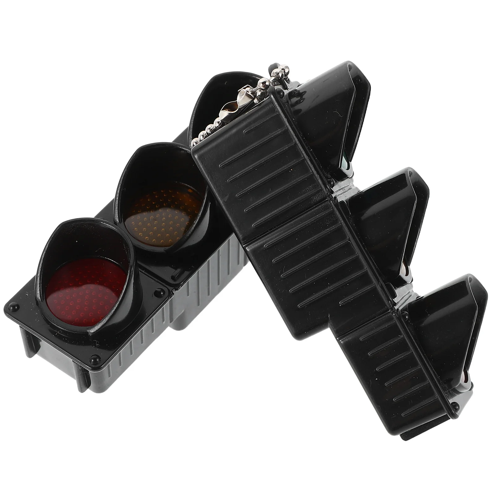 

2Pcs Mini Traffic Signal Flashing Light Set for Kids Road Safety Education Preschool Learning Crosswalk Stop Lights