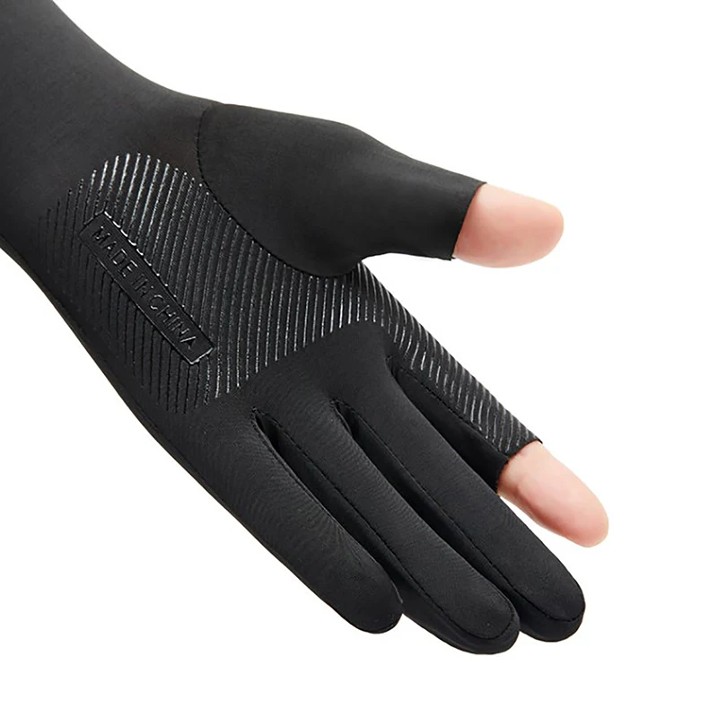New Men's Fishing Sunscreen Arm Sleeves Summer Ice Silk Elastic UV Protection Sleeves Gloves Outdoor Cycling Sleeves
