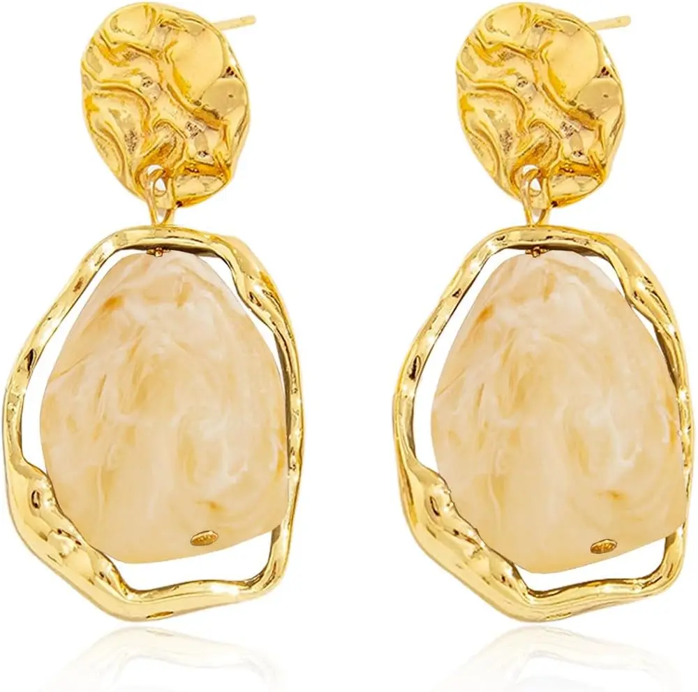 

Серьги из натуральных камней для женщин, подвесные, разноцветные, с целебными свойствами, модные, с кристаллами, энергетические серьги для женщин