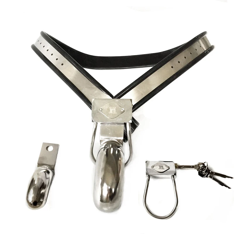 

Y-type Male Chastity Belt Cage Slave Bdsm Bondage Set Stainless Steel Penis Ring Lock Metal Fetish Sex Toys for Men Couples Gay