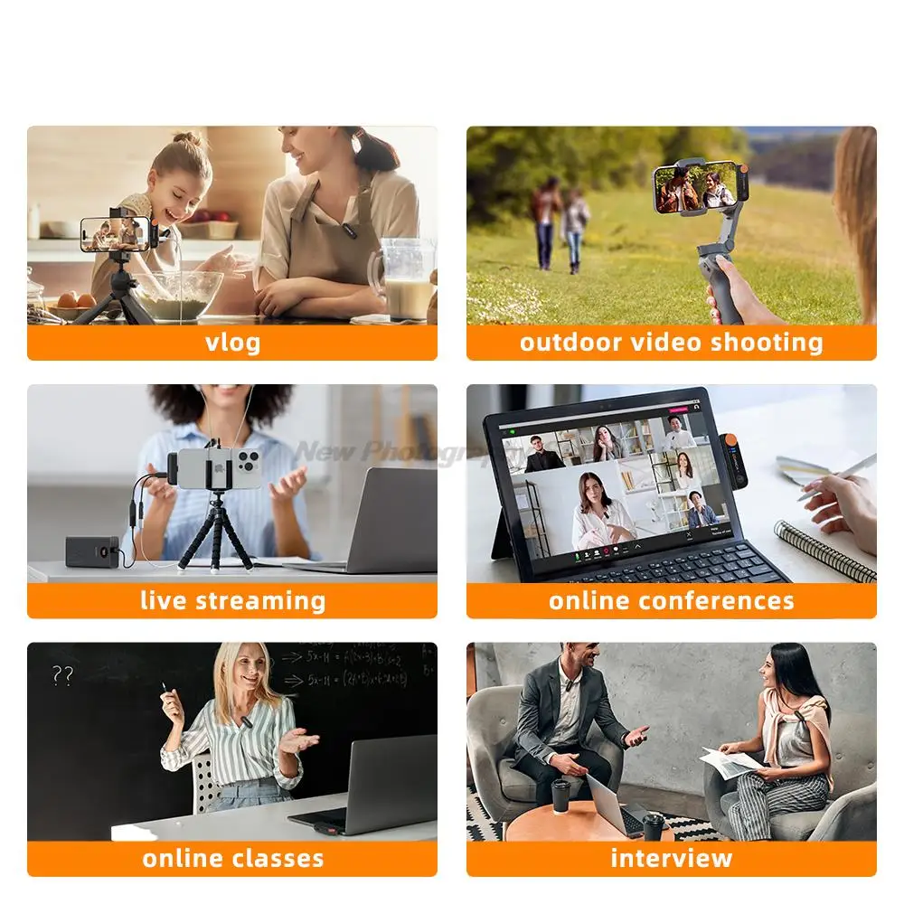 Comica Vimo S Wireless Lavalier Microphone 2.4G Nhỏ Gọn Không Dây Cài Ve Áo Mic Với Sạc Dành Cho iPhone Android Điện Thoại Thông Minh