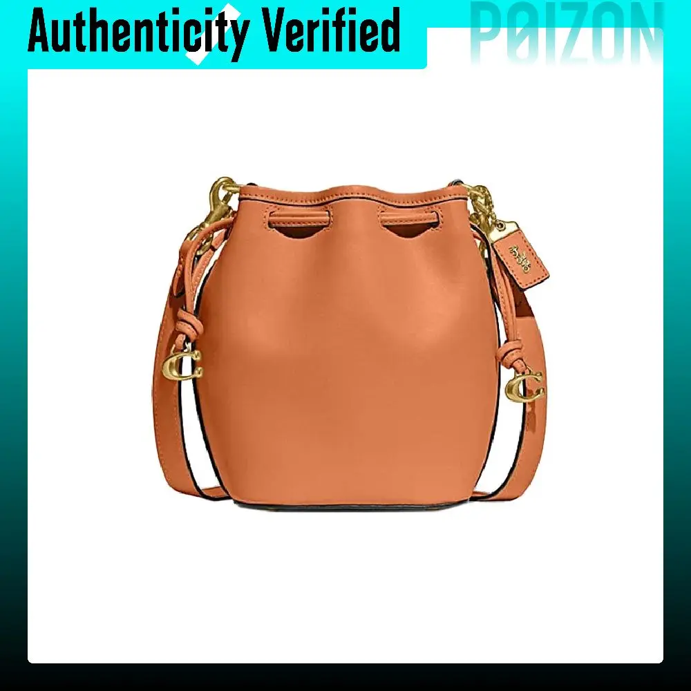 COACH Camila Cow Leather Bucket Bag, Shoulder Bag, Crossbody Bag Regular Women's Orange CJ835-B4UC8