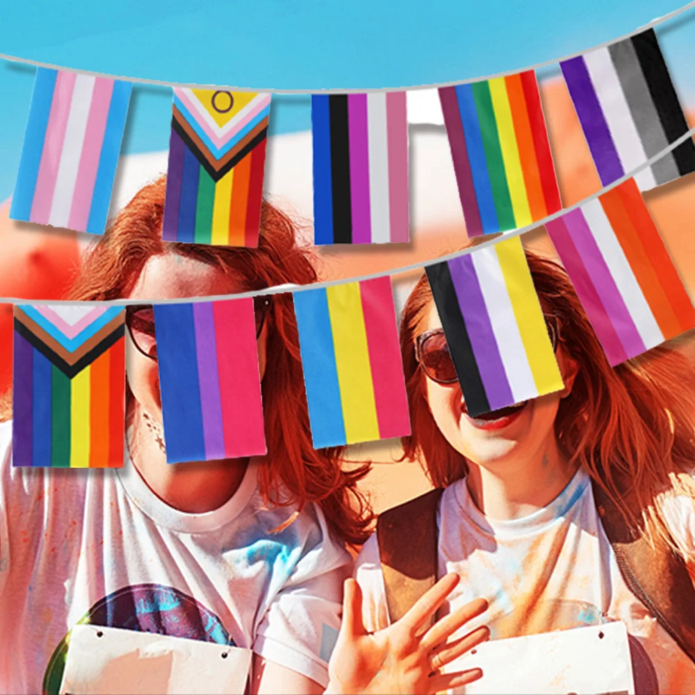 Progress Pride Rainbow Flag Transgender Gay Lesbian Bright Flag for Home Garden Yard Decor