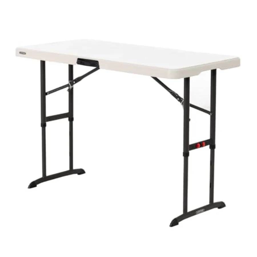 

80387 4-Foot Commercial Adjustable Folding Table, Almond