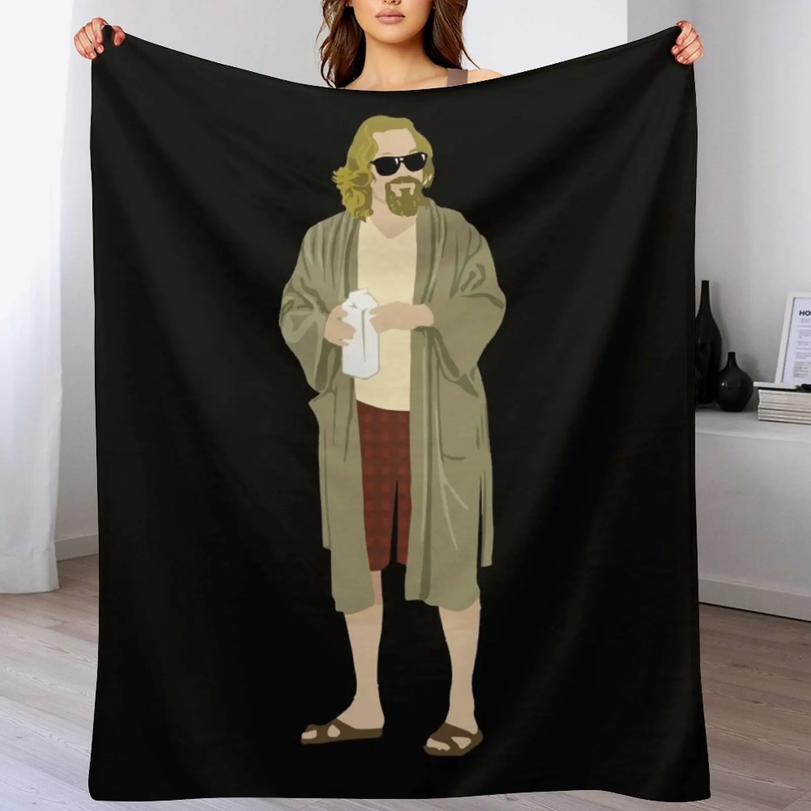 the big lebowski-the dude Throw Blanket blankets ands bed plaid Blankets