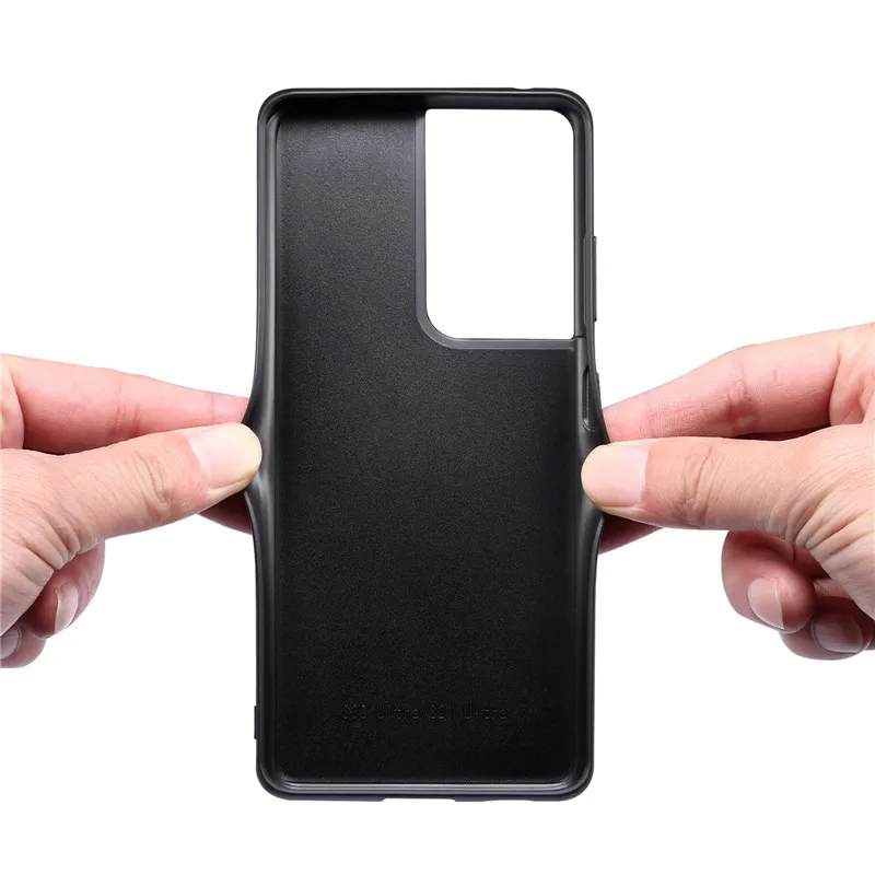 Luxury Soft Leather Phone Case For Samsung Galaxy S24 S23 FE S22 S21 S20 Ultra Plus S10 Note 20 Note 9 A05S Cover With card Slot