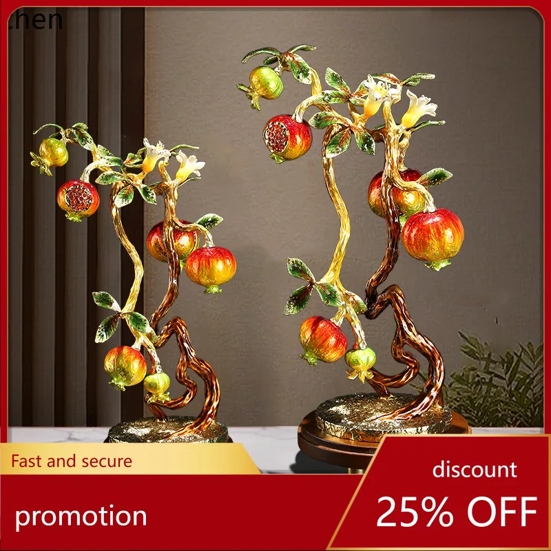 HXL Enamel Multi-seed Pomegranate Craft Ornament Home Decoration
