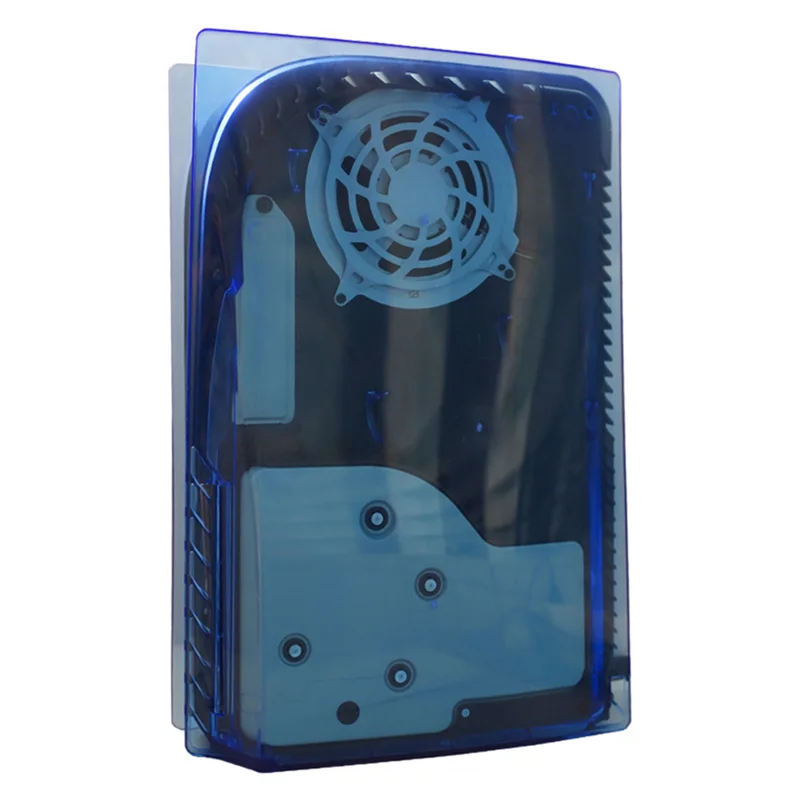 -A15I Game Console Replacement Cover For Sony For PS5 Console Shell Accessories For PS5 Optical Drive Version Transparent Blue
