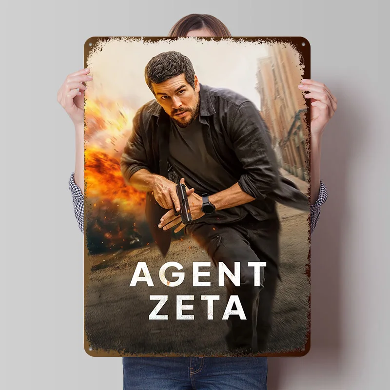 Agent Zeta Movie Metal Poster Customized Wall Art Retro Vintage Tinplate Signs for Room Decorations Home and Decoration Gaming