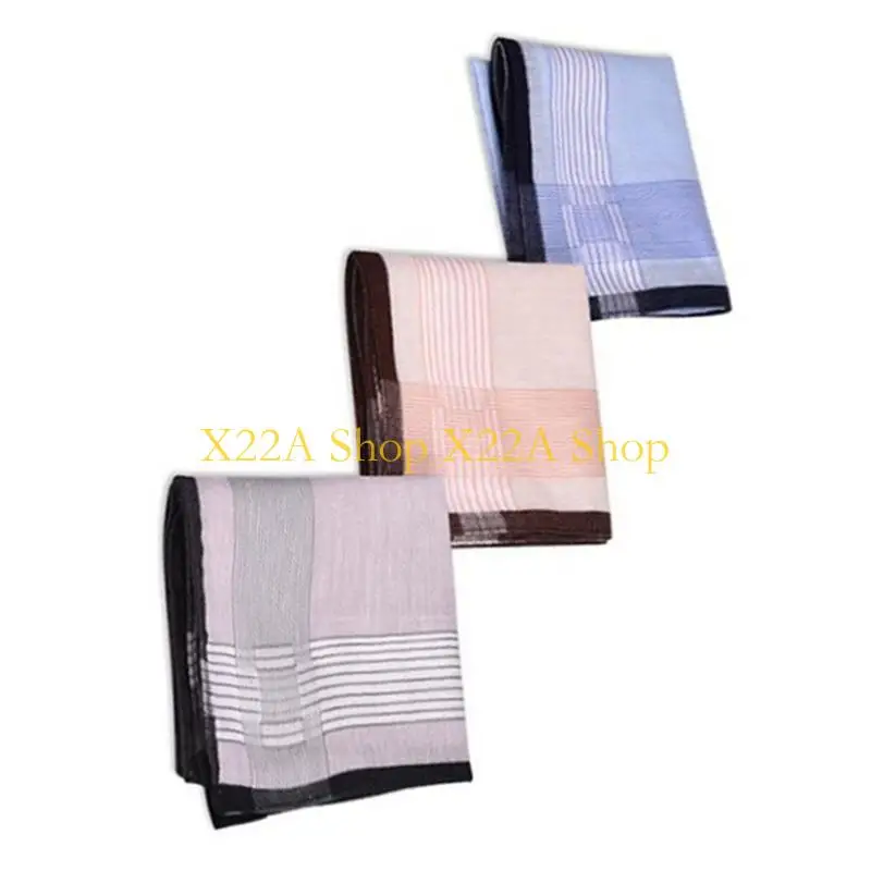 

Unique 3Pcs Cotton Handkerchiefs Women Men Unisex Square Pocket Towel Face Wipe Towel
