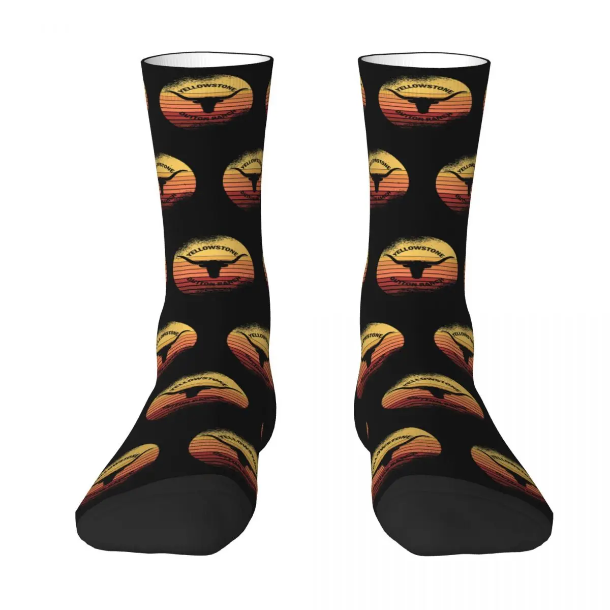 3D printing cosy Unisex Socks,Running Cowboy Et De Yellowstone Dutton Ranch Interesting Four Seasons Socks