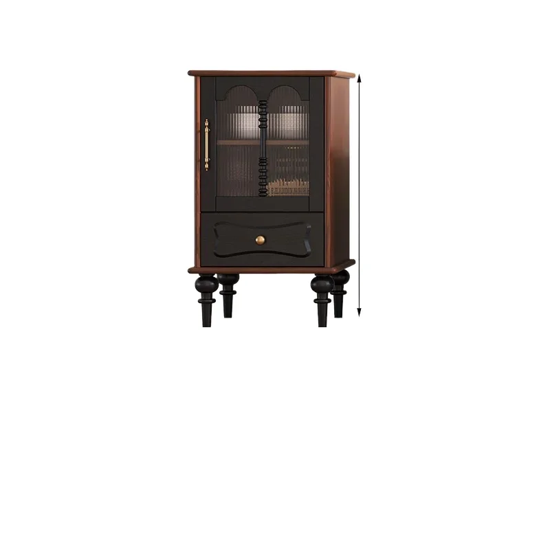 

Solid wood dining side cabinet medieval French style, wine cabinet, living room entrance cabinet storage cabinet