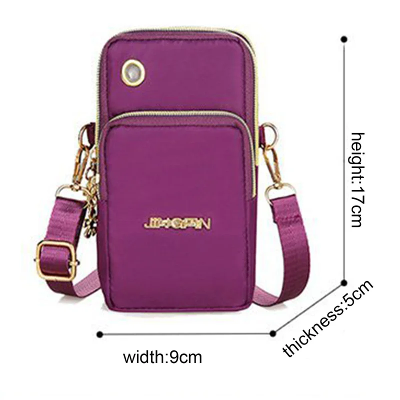 Vrouwelijke Messenger Portemonnee Dame Portemonnee Waterdichte Nylon Vrouwen Crossbody Tas Vrouw Kleine Schoudertassen Mobiele Telefoon Tassen Mini Bolso