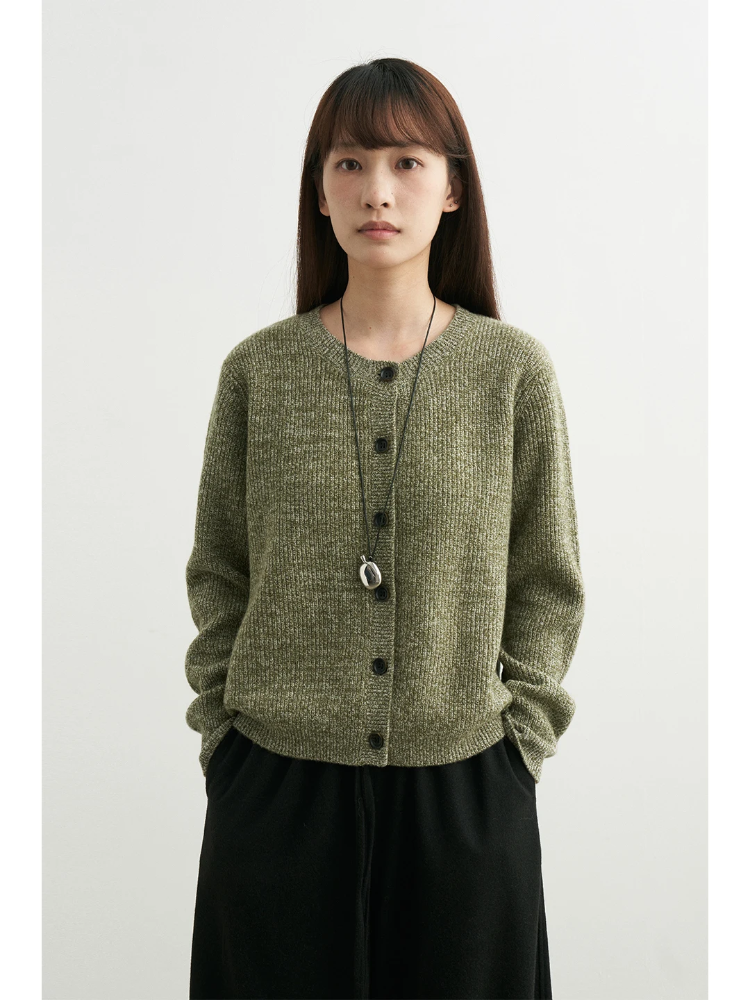 

Вязаный кардиган Ertang из 100% шерсти, разноцветный, с круглым вырезом, на пуговицах, женский, повседневный, с длинными рукавами, зимний, модный