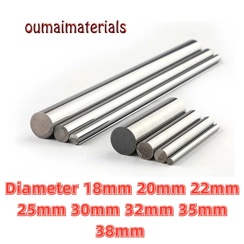 Barra de 304 Rod Eixo Linear Barra Redonda Comprimento 100 mm 18 mm 20 mm 22 mm 25 mm 30 mm 32 mm 35 mm 38 mm 1pc Aço Inoxidável