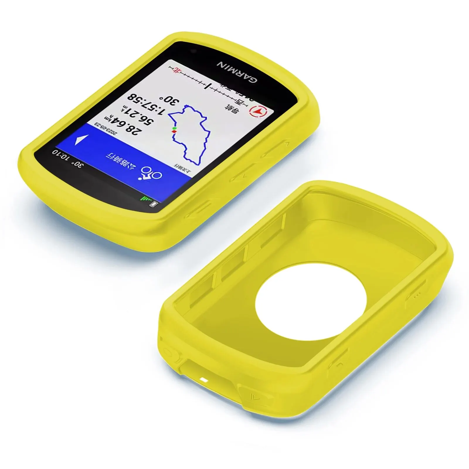 Garmin EDGE 540 840 Hülle GPS Fahrradcomputer Silikonhülle Gummi Kilometerzähler Schutzhülle + HD-Folie (für Garmin EDGE 540 EDGE 840) – Detail 8