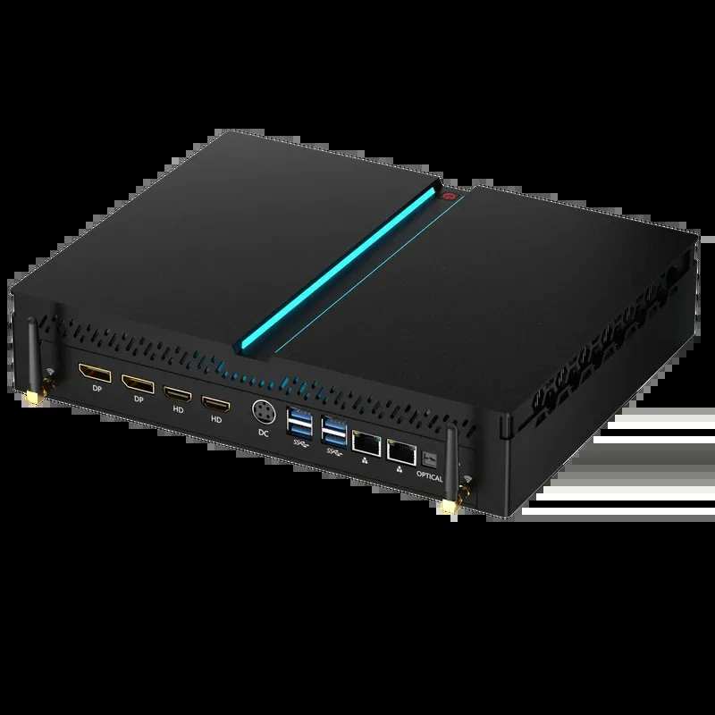 13th I-ntel Core I9-13900F 24 core 2 slot DDR5 computer da gioco 4USB4.0 2 * RJ45 LAN 3DP + HD Mini computer desktop SSD/HDD