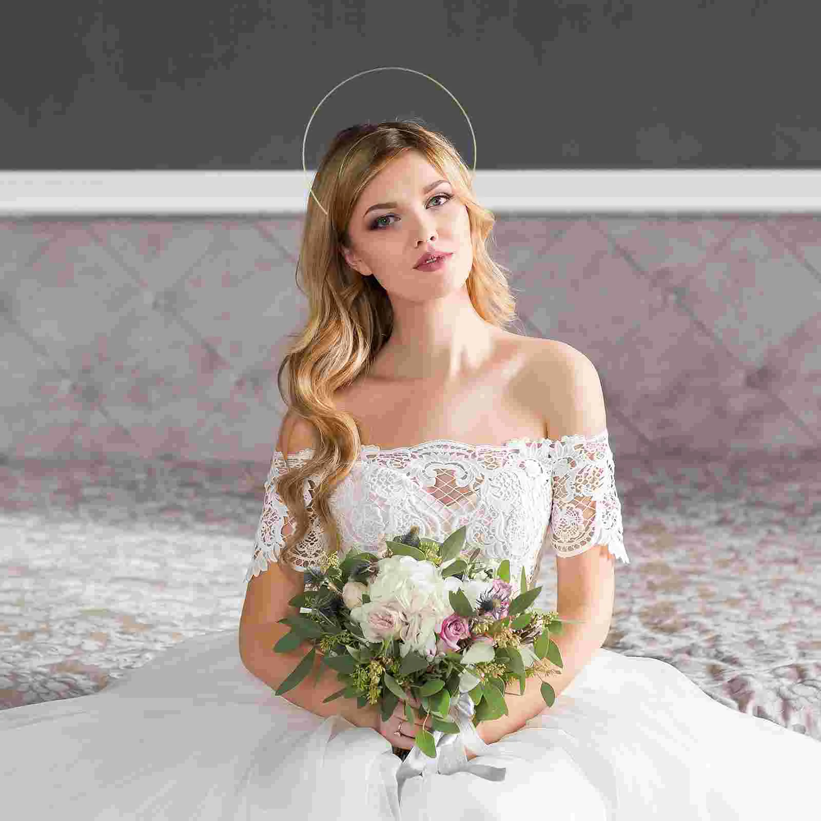 عصابة رأس للسيدات من Quinceanera تاج التيجان للفتيات أطواق شعر الملاك أغطية رأس الزفاف آلهة