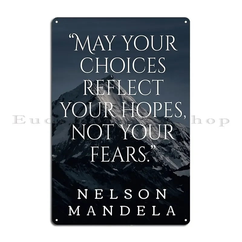 Nelson Mandela Quote Metal Sign Poster Pub Garage Club Printing Plaques Tin Sign Poster