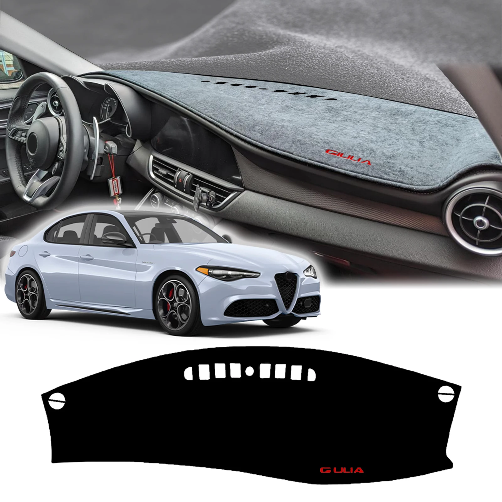 

fit for Alfa Romeo Giulia 952 2017 2018 2019-2022 Dashmat DashMat Sunshade Dashboard Cover Pad Protective Carpet Car Accessories