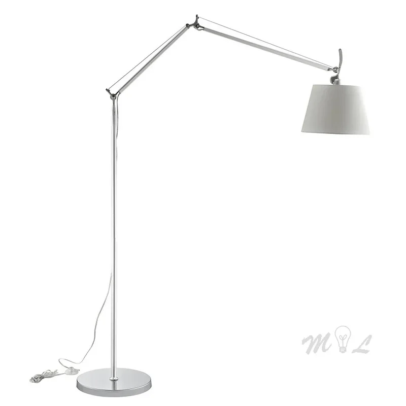 Modern Designer Standing Lamp Iron Long Arm Floor Lamp Living Room Decoration Study Reading Light Rotatable Stand Lamp Floor E27