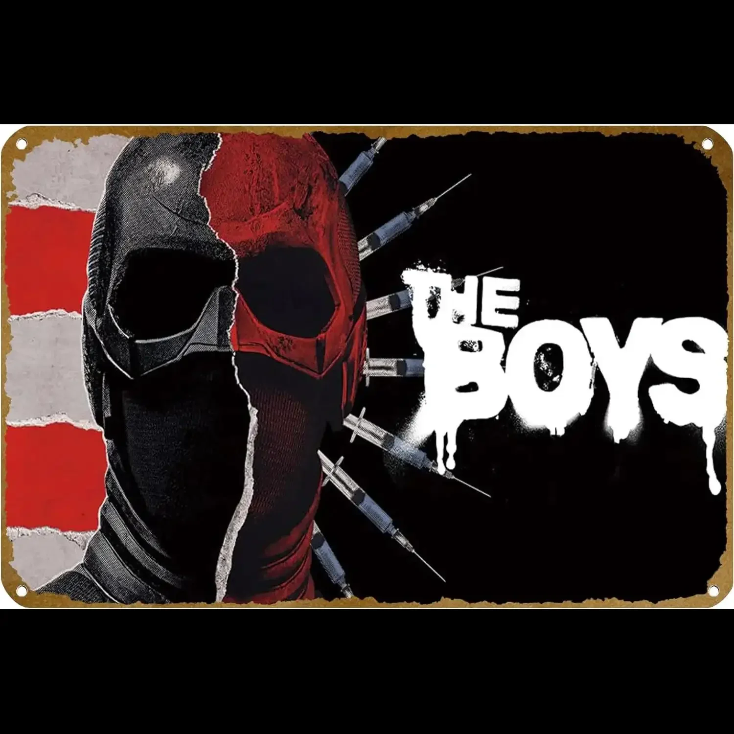 Vintage Metall Blechschild The Boys Black Noir TV Show Poster für Family Club Bar Cafe Schlafzimmer Kunst Wanddekoration