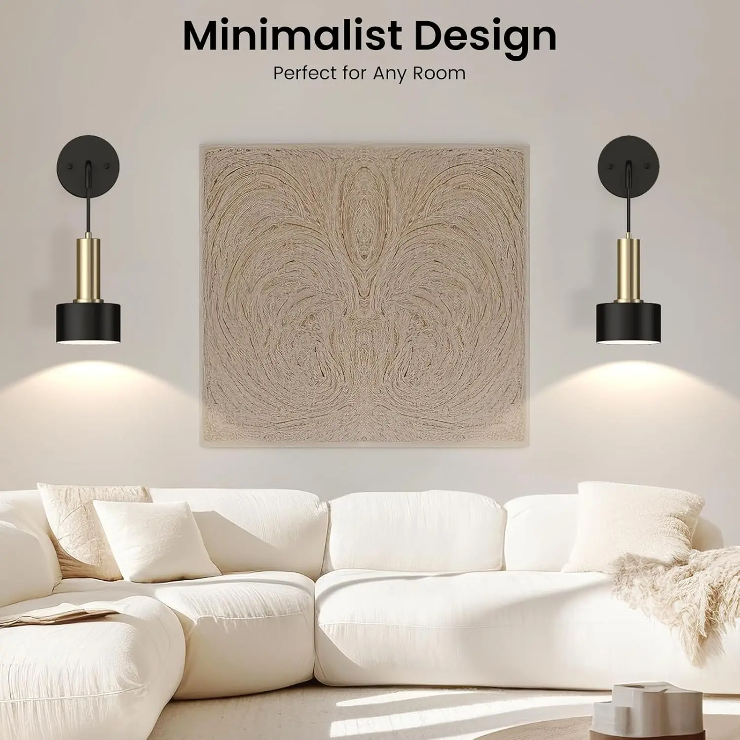 Aplique de pared con pilas, juego de 2, aplique de pared RGB regulable con control remoto, lámpara de pared con pilas para interiores