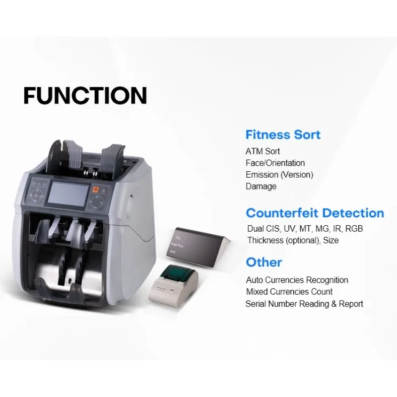 

Factory Wholesale 2 CIS Coin Sorter Contador De Billetes Cash Counting Machine In Guangzhou