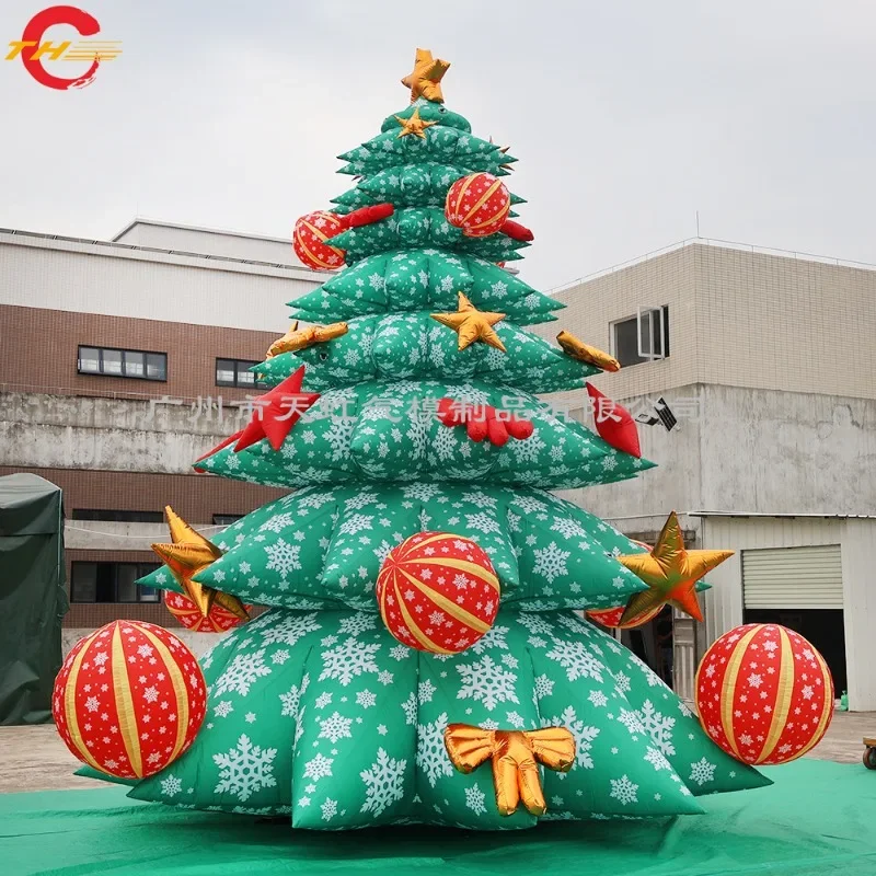 Snowflake Christmas tree inflatable ornament model, New Year's and Christmas outdoor venue beauty device products