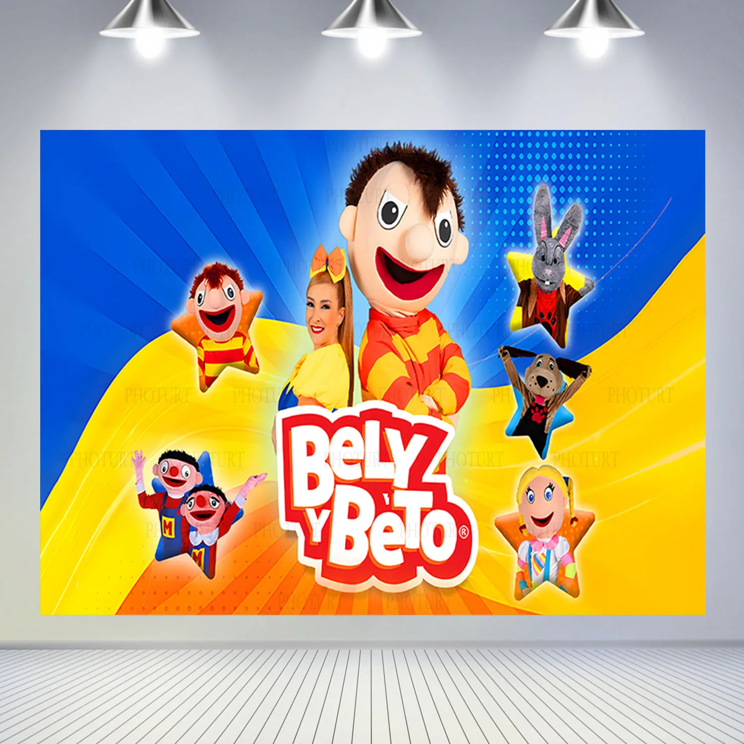 Фон El Show de Bely y Beto, детский фон на день рождения, воздушный шар, виниловый полиэстер, украшение для фотостудии, реквизит