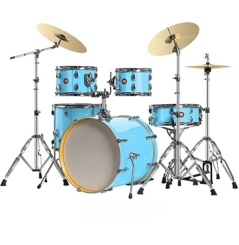 

Hooqu Drum Kit Adult Children Grade Exam Professional Playing Jazz Drums 5 Drums 3 Cymbals Percussion Instruments