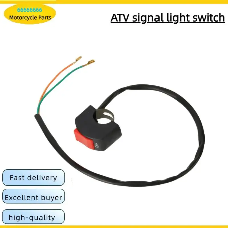Universal Motorcycle On/Off Switch Waterproof Motorcycle Scooter Second-line Headlight Mount Handlebar Switch Moto Accessorie