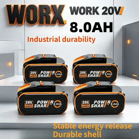 20V 8.0Ah WORX Lithium Battery, Which Can Be Directly Inserted and Used, Compatible with WA3551 WA3641, for WORX Power Tools