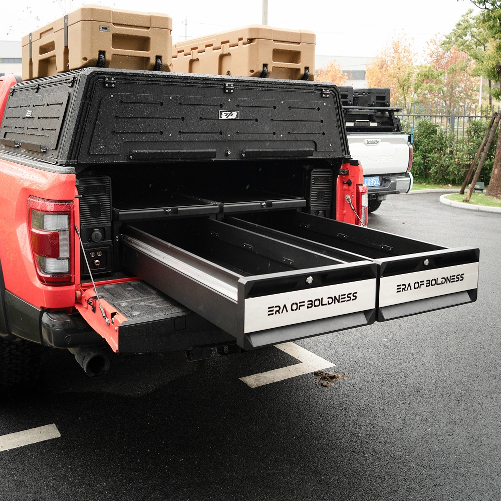 Pickup Truck Drawer System Pickup Truck Storage Box Truck Bed Slide Box for Overlanding