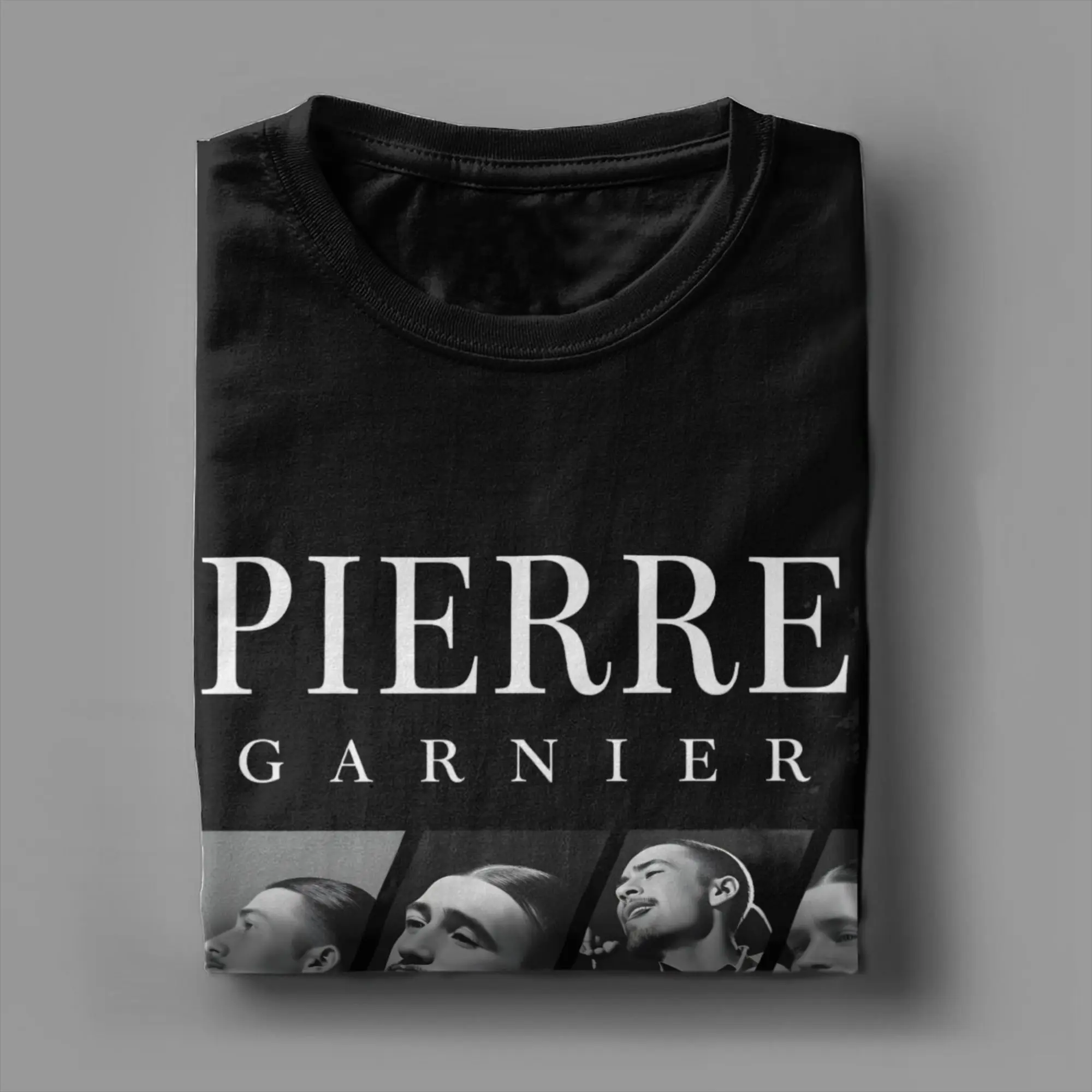 Camiseta Pierre Garnier Chaque Seconde Tour para hombre, camisetas vintage de verano con cuello redondo, camisetas de moda con estampado, ropa de gran tamaño