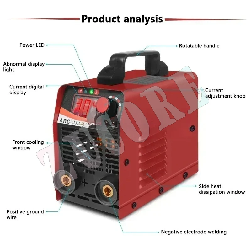 

Сварочный аппарат 220 В/110 В, электрическая точечная сварка, портативный легкий эффективный полуавтоматический инверторный сварочный аппарат для начинающих